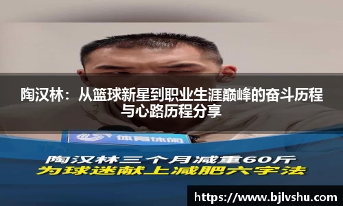 陶汉林：从篮球新星到职业生涯巅峰的奋斗历程与心路历程分享